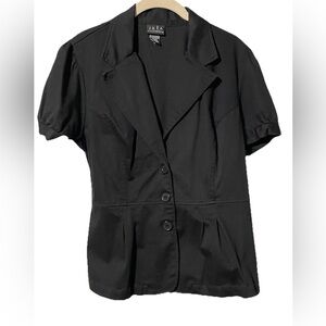 Women's JKLA Black Short-Sleeve Tailored Blazer
